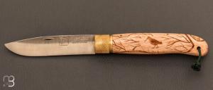   Couteau de poche José Da Cruz " Décalé collection " en bois de hêtre - Modèle "BÉCASSE"