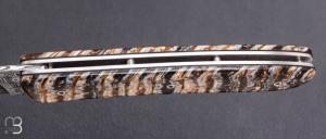   Couteau " L08 " par Atelier Perceval - Molaire de mammouth et lame damas