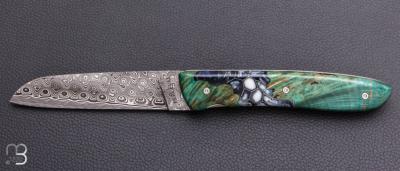    Couteau " L08 fruits des bois pièce unique" par Perceval - Lame damas