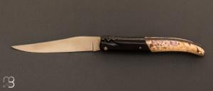  Couteau  "  Laguiole Masque Vénitien " de collection par Jean-Michel Cayron