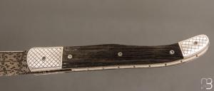    Couteau " Laguiole " par Tim Bernard - Morta - Lame damas mosaïque