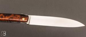    Couteau  "  Laguiole droit 13 cm " fait main par Jérôme Latreille - Ironwood et 14c28N