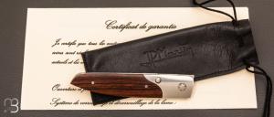 Couteau " Le City " custom pliant bois de fer de poche par J.P Martin