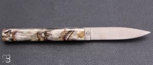   Couteau " Le Français "  par Atelier Perceval - Corne de bélier et 19C27