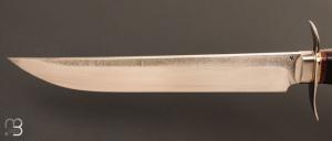 Couteau " Le Juliette " fixe custom par Frédéric Collin - Noyer et lame en 90MCV8 