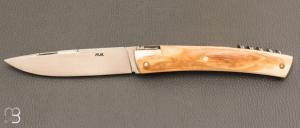   Couteau " Le Thiole 2 pièces"  de Robert Beillonnet - ivoire de mammouth et RWL34