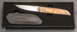 Couteau " Le Galeriste Titane LPO " button-lock par Lepage Knives - Olivier