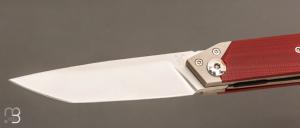    Couteau " Liner lock " custom par Samuel Jugieau - G10 et lame en RWL34