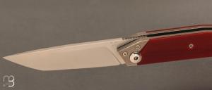    Couteau " Liner lock " custom par Samuel Jugieau - G10 et lame en RWL34