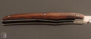 Couteau " Liner Lock " par Le Kanif - Bois de fer et lame en 14c28n