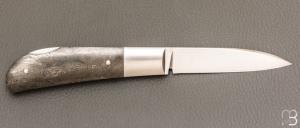    Couteau " Lock-Back Proto " par Honoré Vilain - Fatcarbon et lame en acier W2