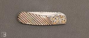  Couteau " Lock-Back " black lip pearl par Joe Kious