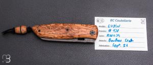   Couteau " Lupin  " custom par Charron Baptiste BC Coutellerie - Bouleau stabilisé