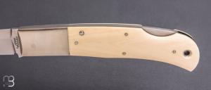    Couteau  " MF XL " lock back par Jess Horn - Ivoire de mammouth 