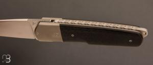 Couteau " Marginal " fibre de carbone / titane et RWL-34 par Rémi Lavialle