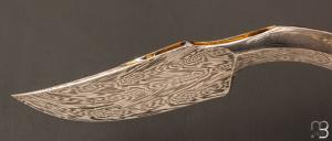   Couteau " Monolithic " damas par Oliver Goldschmidt