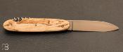 Couteau de poche modèle "Navette" 2 pièces par Berthier - Bouleau et lame inoxydable