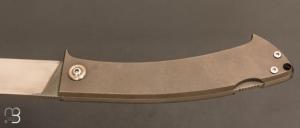    Couteau " Nesmuk lock-back " custom par Torpen Knives - Jérôme Hovaere - Titane et N690Co