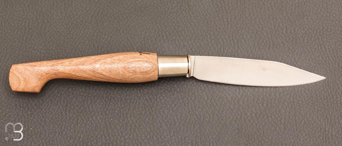 Couteau Nontron N°50 - Couteau Pliant Français, Lame Inox, Manche En Buis Pyrogravé, Longueur 13.5 Cm