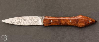   Couteau " L'Oegopsyde " fait main par Laraud Blade  - Bois de fer et 14C28 pshit wash