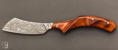    Couteau " Phasme  " Bois de Fer et Damas par la Coutellerie Savignac