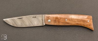   Couteau  " Prototype du Petit Savoyard " de Robert Beillonnet - Ivoire de mammouth et Damas