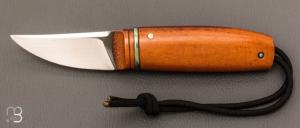 Couteau " Puukko " fixe de Benoit Maguin - RWL34 et micarta vintage