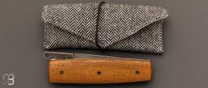  Couteau  "  Puukko  " pliant Micarta jute des Forges d'Haraldr