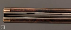 Couteau "  Viking " style Puukko pliant bois de fer des Forges d'Haraldr