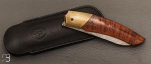    Couteau " Racer " custom par Arnaud Dallier - Gidgee et damas