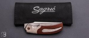     Couteau " Rocket " custom de Stéphane Sagric - Micarta et CristalTi