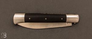  Couteau de poche Roquefort par la coutellerie TMC - Ebène et lame en acier 12C27