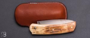   Couteau " Saint Guilhem " de Robert Beillonnet - Ivoire de mammouth et RWL34