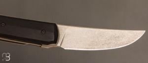    Couteau " Sanjo " custom par Guy Poggetti - Ebène et Elmax