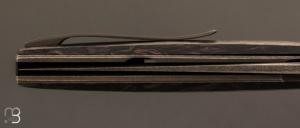  Couteau  "  Sanjo " custom par Guy Poggetti - Fibre de carbone et lame en Elmax