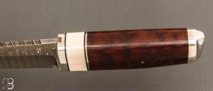 Couteau " Shean Du " fixe par Michel Blum - Amourette et lame damas