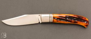  Couteau " Slack " custom par Raphaël Durand - Jigged bone et RWL34