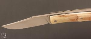    Couteau  "  Slack  " custom par Raphaël Durand - Ivoire de phacochère et RWL-34