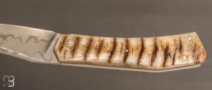  Couteau " Slipjoint " custom par Guy Poggetti - Corne de bélier et lame en C130