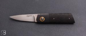  Couteau " Small Gentleman  " custom de Stéphane Sagric - Fatcarbon® Sidecut et lame en RWL34
