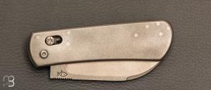   Couteau " Smart " par Éric Parmentier - Titane sablé et lame en Niolox