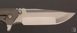  Couteau  "  Snafu Integral Triple Grind custom  " par Peter Rassenti - Titane et M390