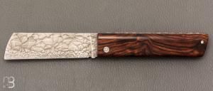  Couteau " Snard Cristal Steel " par Tom Fleury - bois de fer d'Arizona