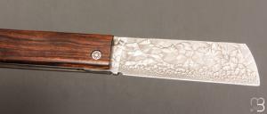  Couteau " Snard Cristal Steel " par Tom Fleury - bois de fer d'Arizona