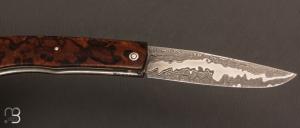   Couteau  "  Talar " custom par Anthony Brochier - Ironwood et lame damas