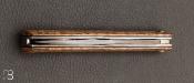 Couteau " Talar " pliant loupe de châtaignier d’Ardèche et damas de Anthony Brochier