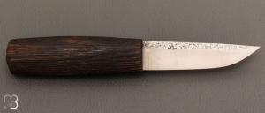    Couteau  " Tarraq " style puukko custom Nordique  de Laurent Juhel - Chêne brûlé