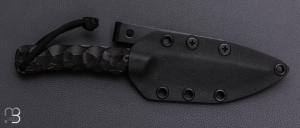   Couteau "Troll Toxifié " fixe par Wildsteer - Pakkawood noir et lame en 14c28