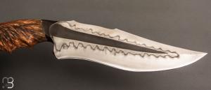  Couteau " Tsavo " de Samuel Lurquin - Acier U10A et bouleau flammé
