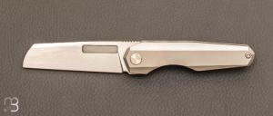 Couteau  "  Vero Engineering Neuron Titanium Stonewashed Hand Satin "